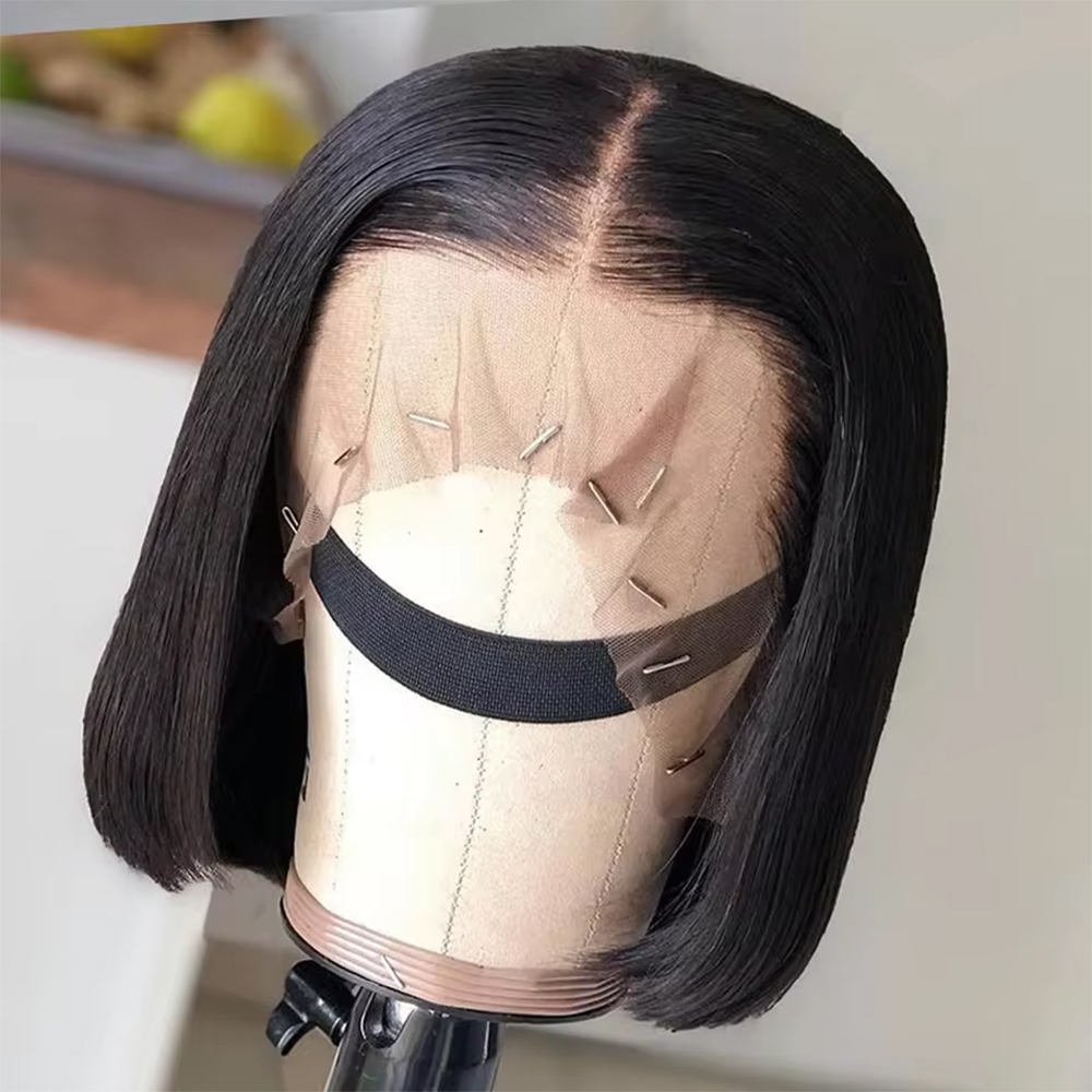 Glueless Wear And Go Human Hair Wig - Vietnamese Bone Straight Gevlochten Maagdelijke Frontal