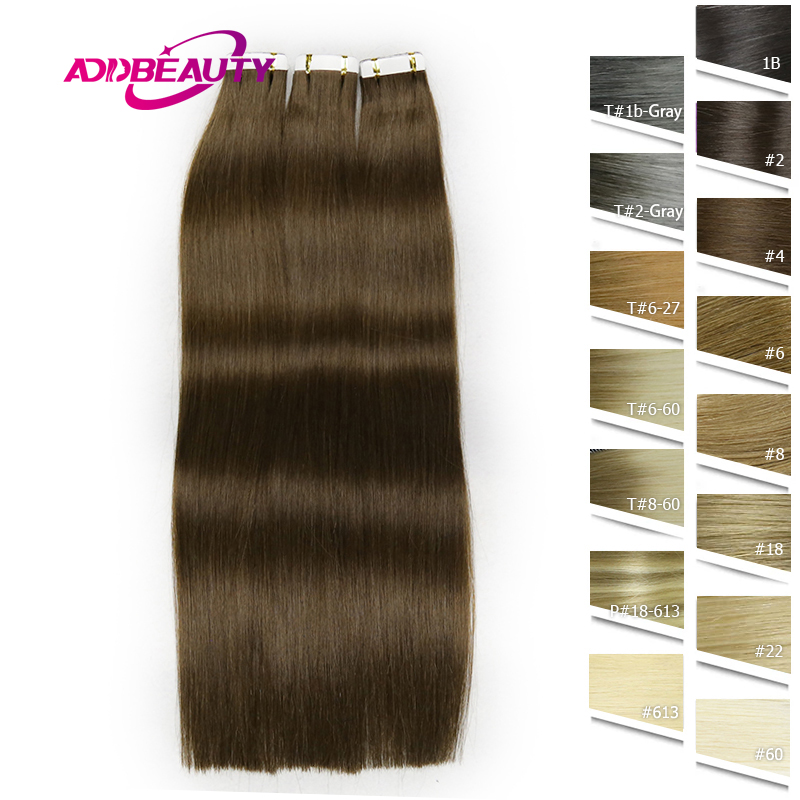 Invisible Tape In Extensions Real Hair - Rechte Naadloze Human Hair Extension 20