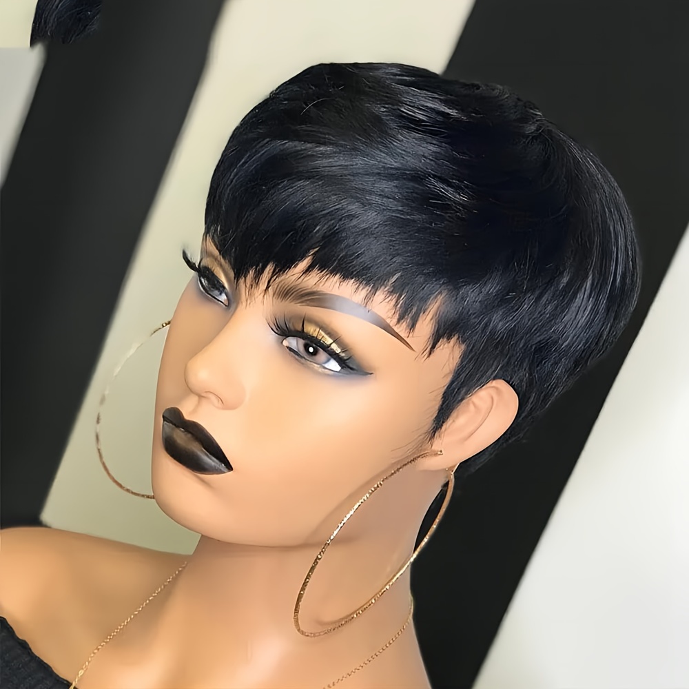 Short Pixie Cut Wig Human Hair Cheap - Korte Pixie Pruik Menselijk Haar Laag