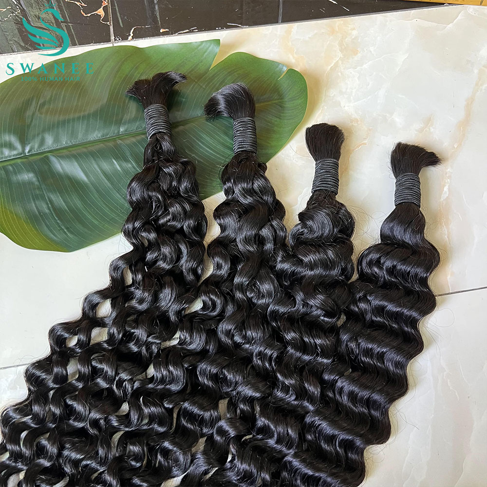 Water Wave Bulk Human Hair For Braiding - Watergolf 100% Echt Haar Bulk voor