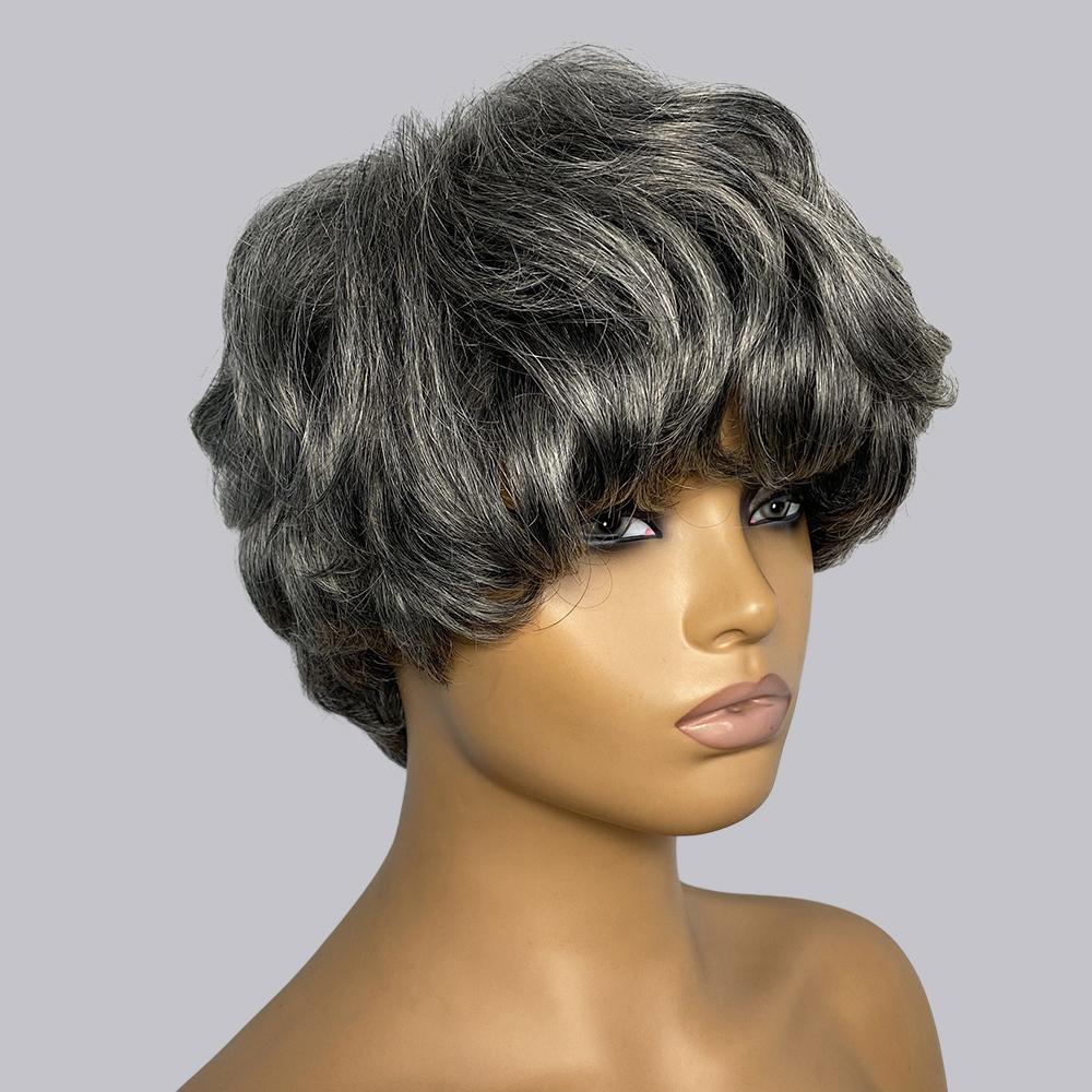 Short Pixie Cut Wig Human Hair Cheap - Pixie Cut pruiken van echt haar