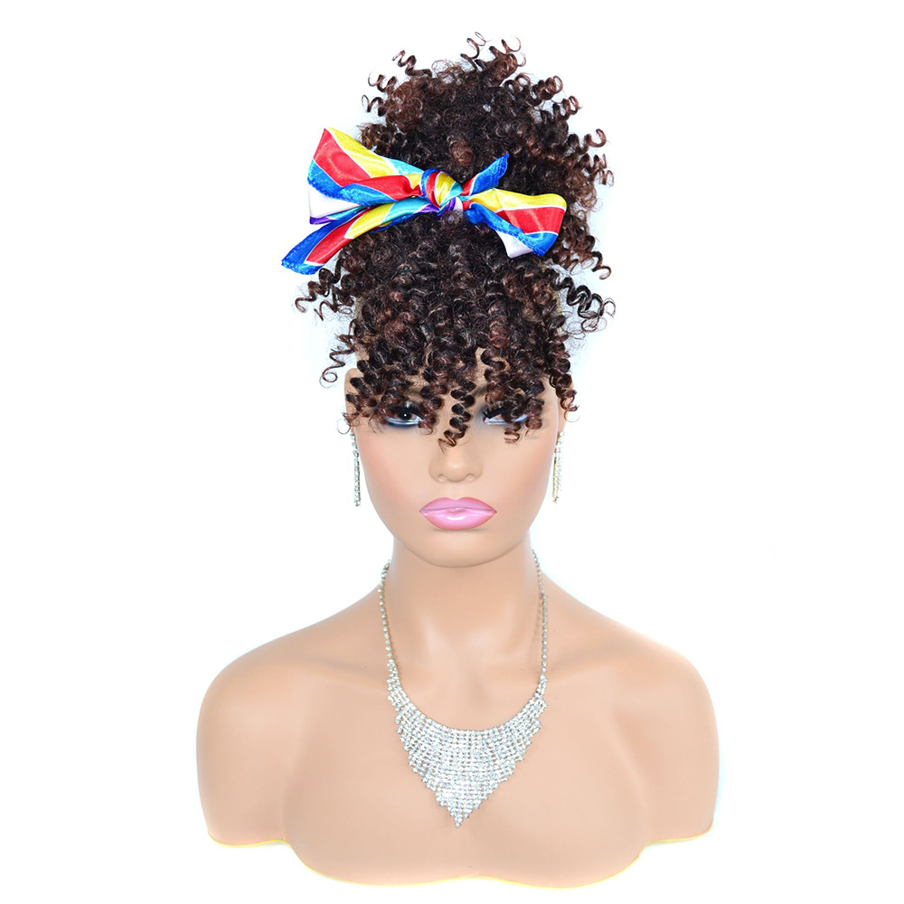 Drawstring Afro Curly Puff Ponytail - Afro Kinky Curly Puff paardenstaart haarstukje