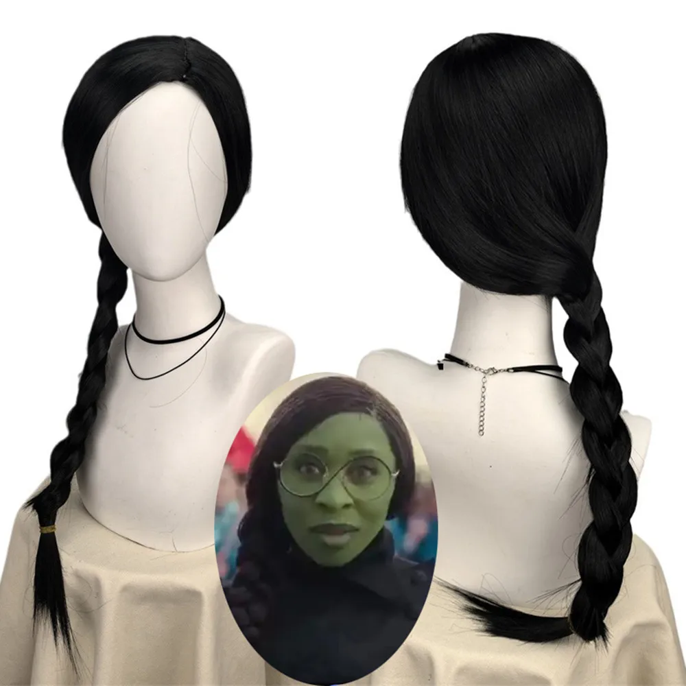Synthetic Braided Wigs For Black Women - Wicked Elphaba Pruiken voor Vrouwen Meisjes