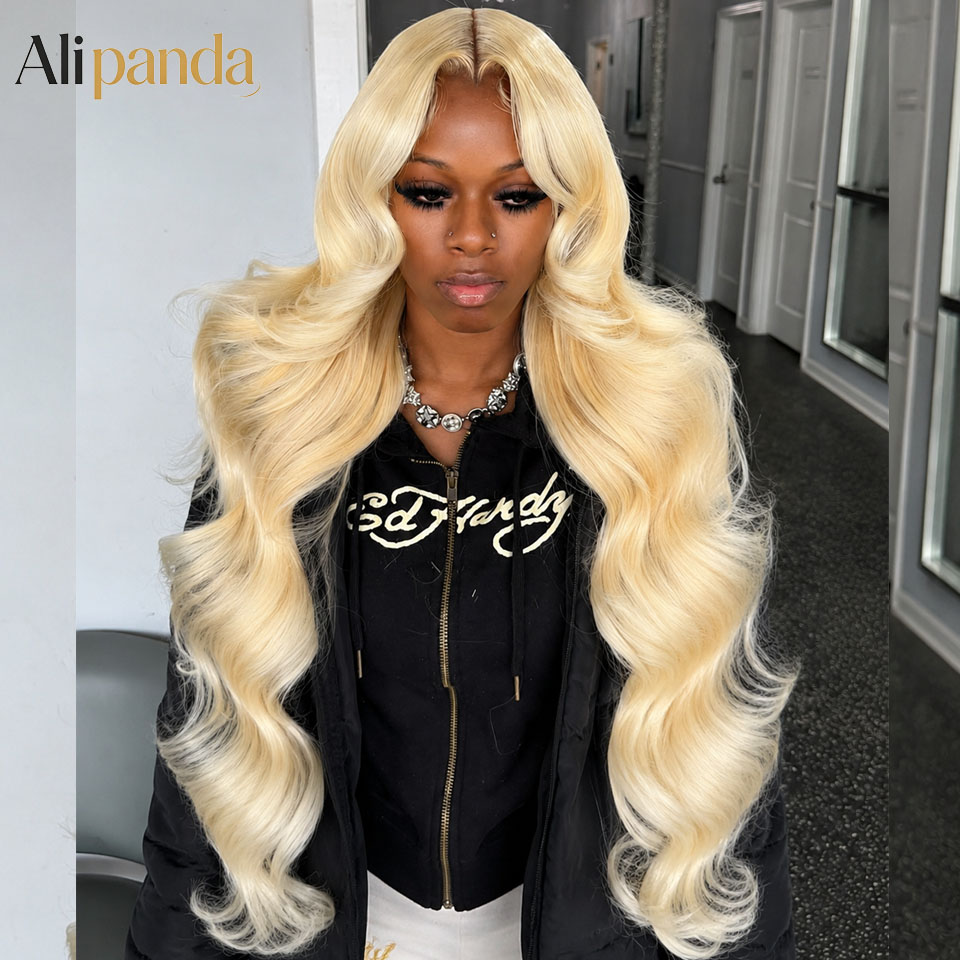 613 Blonde Body Wave Lace Front Wig - 613 HD Lace Frontal Pruik 13x6