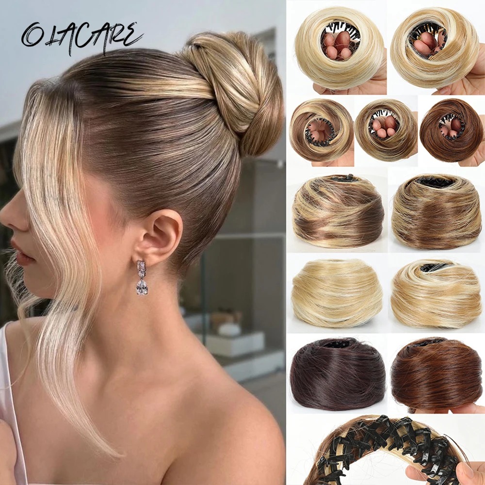 Claw Clip Messy Bun Hair Piece - Synthetische mini-klauwclip in rommelig haarbroodje Donut