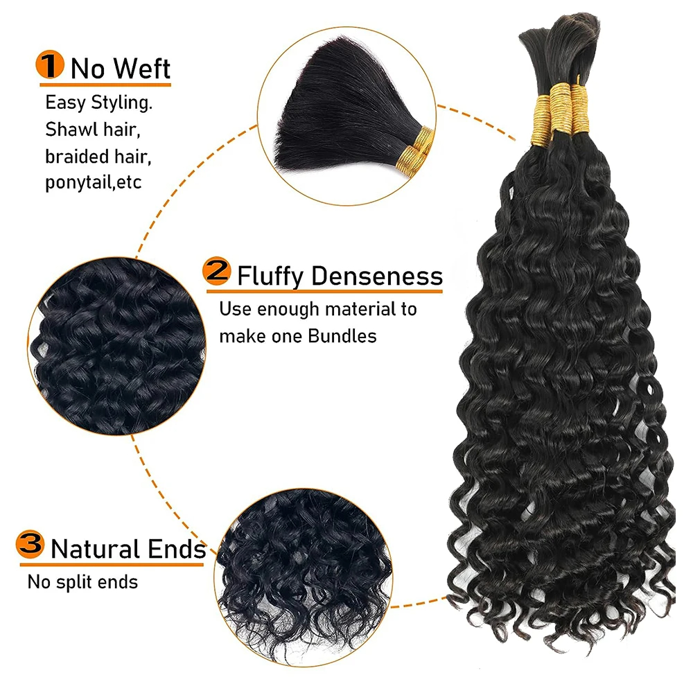 Watergolf Haar voor Vlechten,  - Water Wave Bulk Human Hair For Braiding recensie en prijs