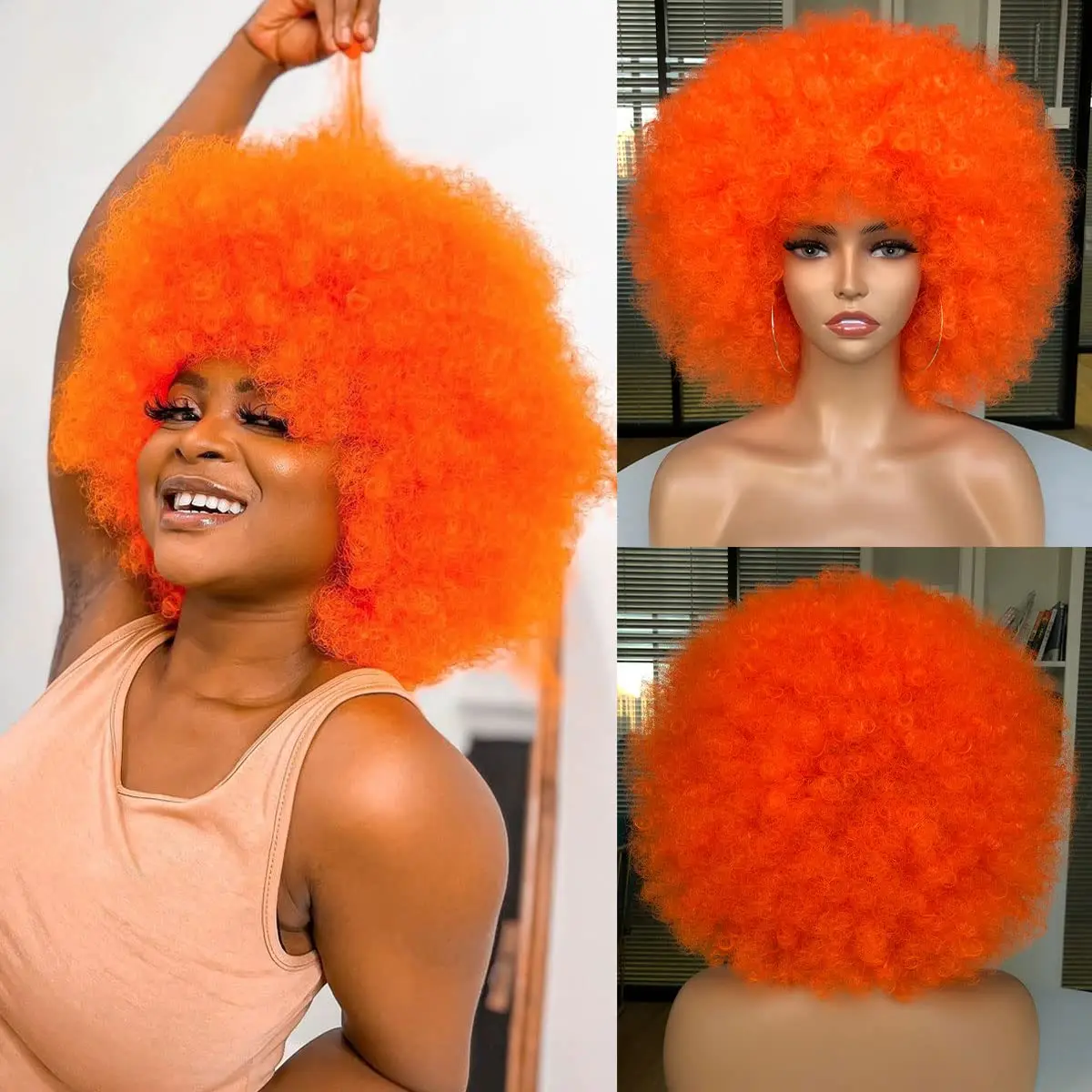Afro Pruik Kinky Krullend Synt - Synthetic Braided Wigs For Black Women recensie en prijs