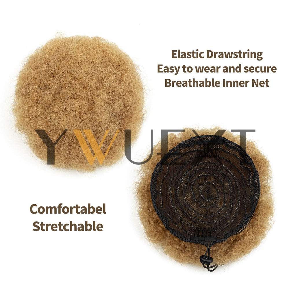 YWUEXT Honing Goud Afro Kinky  - Drawstring Afro Curly Puff Ponytail recensie en prijs
