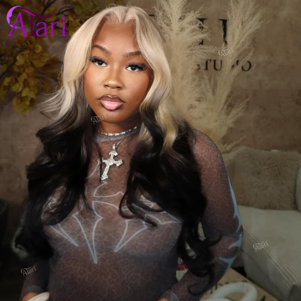 Ombre Blonde Zwart Body Wave M - 613 Blonde Body Wave Lace Front Wig recensie en prijs