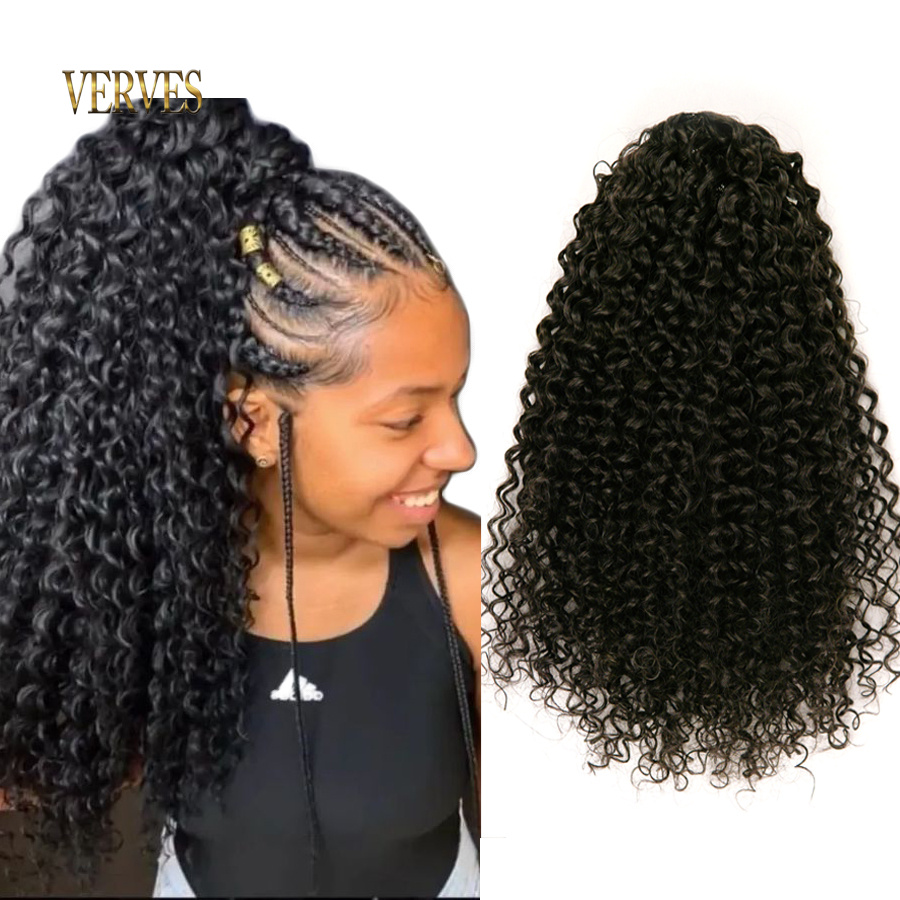 Verves Synthetische Trekkoord  - Drawstring Afro Curly Puff Ponytail recensie en prijs