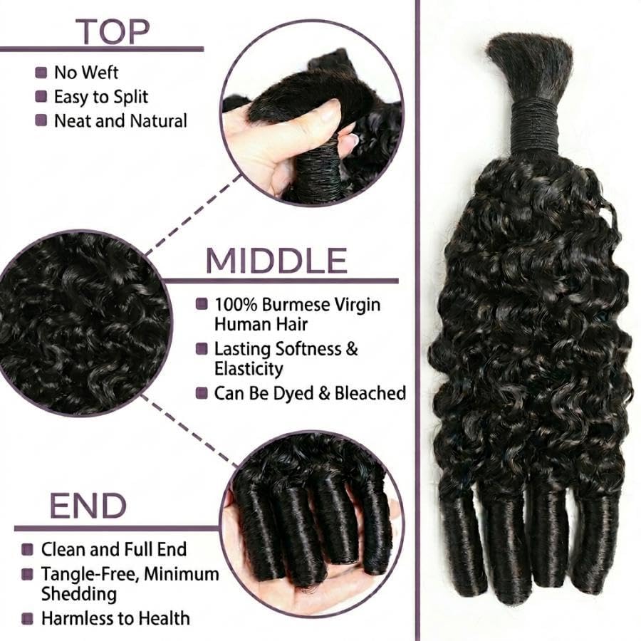 Menselijk vlechthaar voor boho - Water Wave Bulk Human Hair For Braiding recensie en prijs