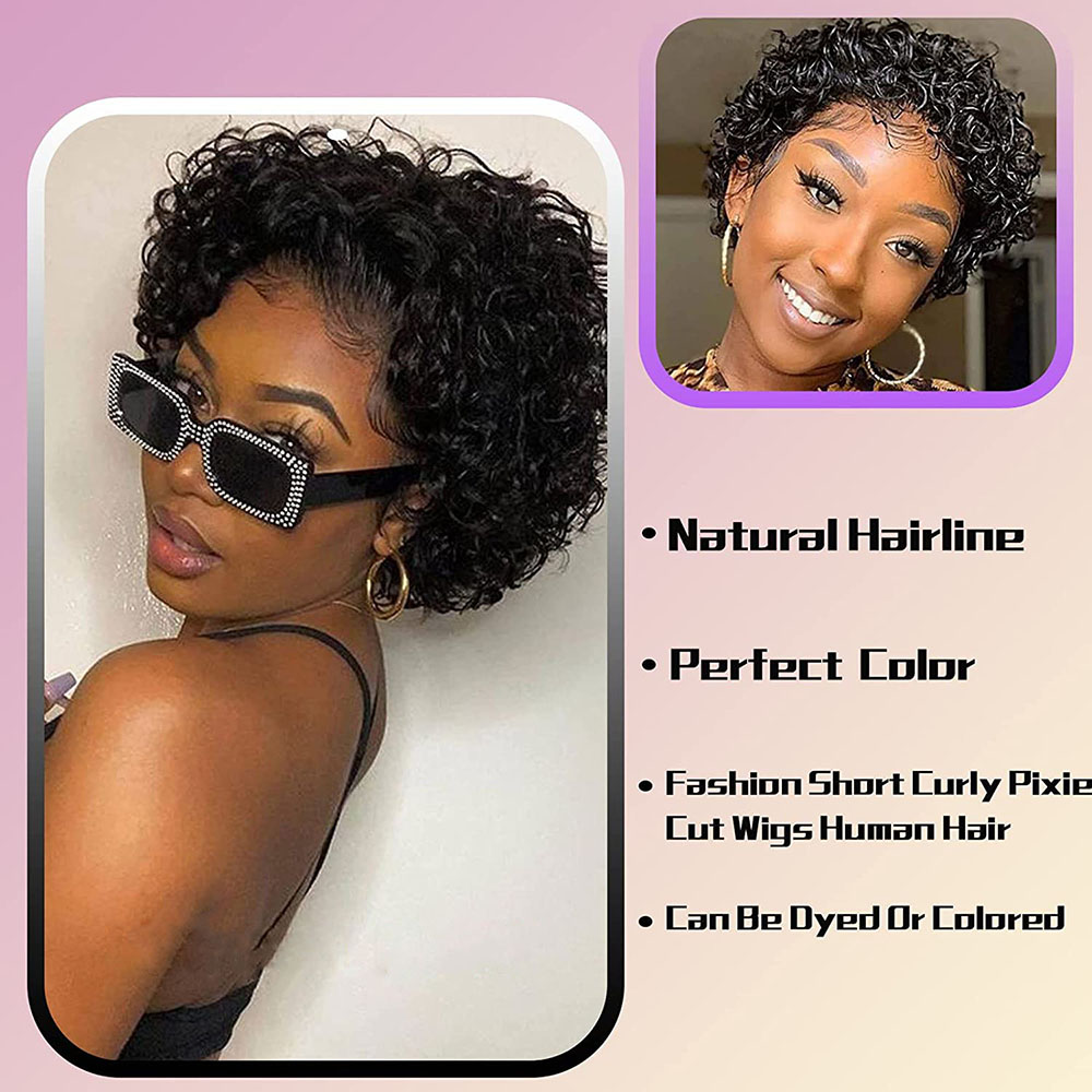 Korte Pixie Cut Pruik Krullend - Short Pixie Cut Wig Human Hair Cheap recensie en prijs