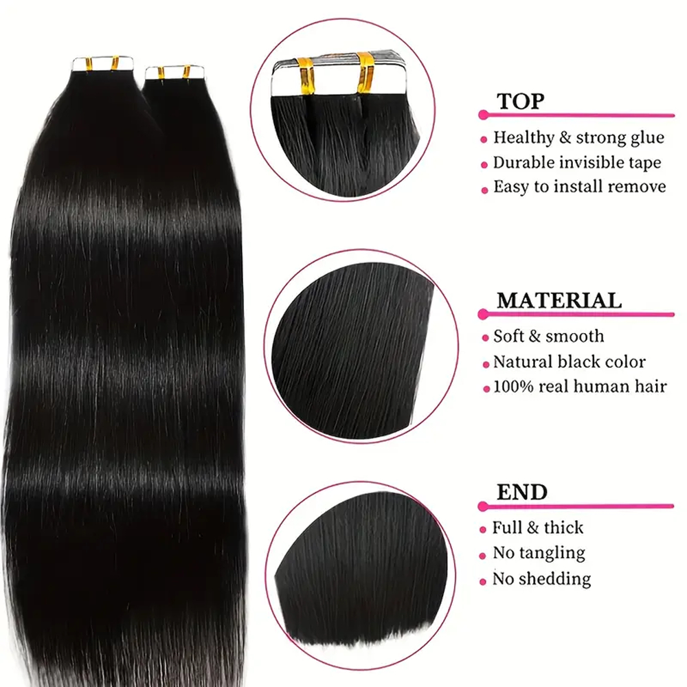 Tape in Hair Extensions Steil  - Invisible Tape In Extensions Real Hair recensie en prijs