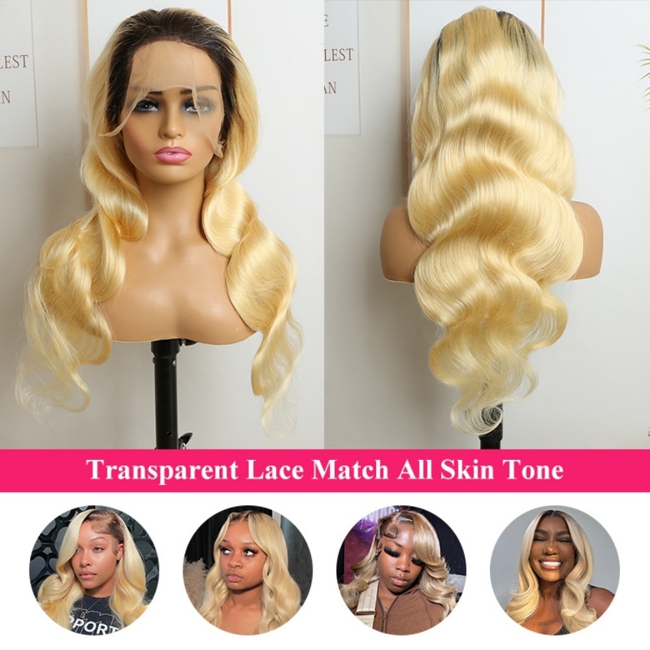 1B 613 Blonde Ombre Haarwerken - 613 Blonde Body Wave Lace Front Wig recensie en prijs