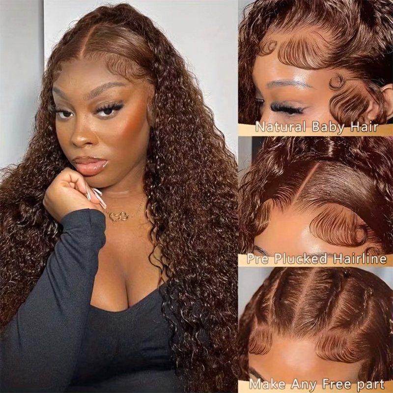 Chocoladebruine gekleurde prui - Human Hair Wigs recensie en prijs