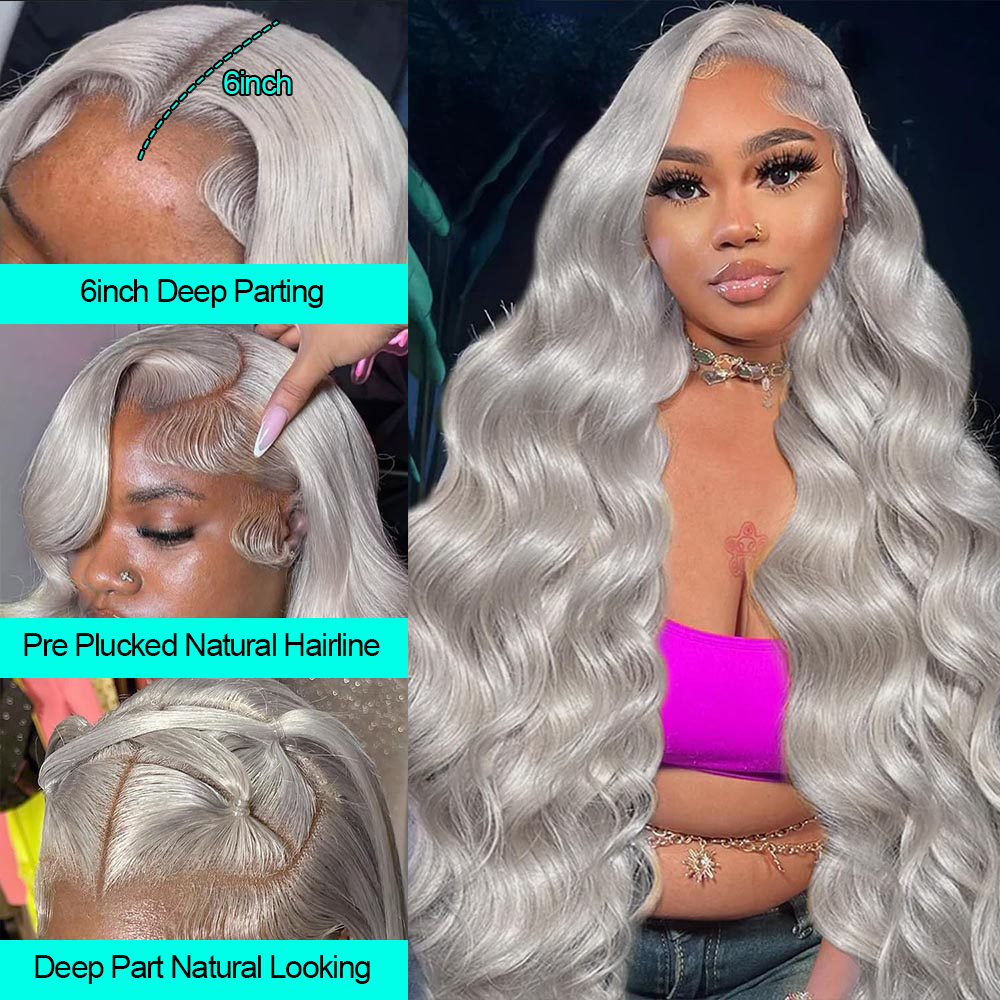 Cosplay Body Wave Zilvergrijs  - 613 Blonde Body Wave Lace Front Wig recensie en prijs