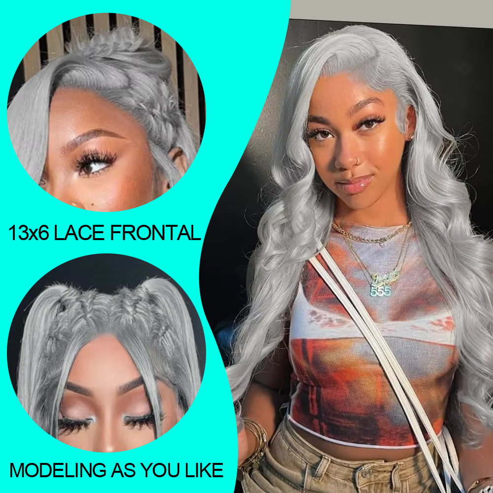 Cosplay Body Wave Zilvergrijs  - 613 Blonde Body Wave Lace Front Wig recensie en prijs