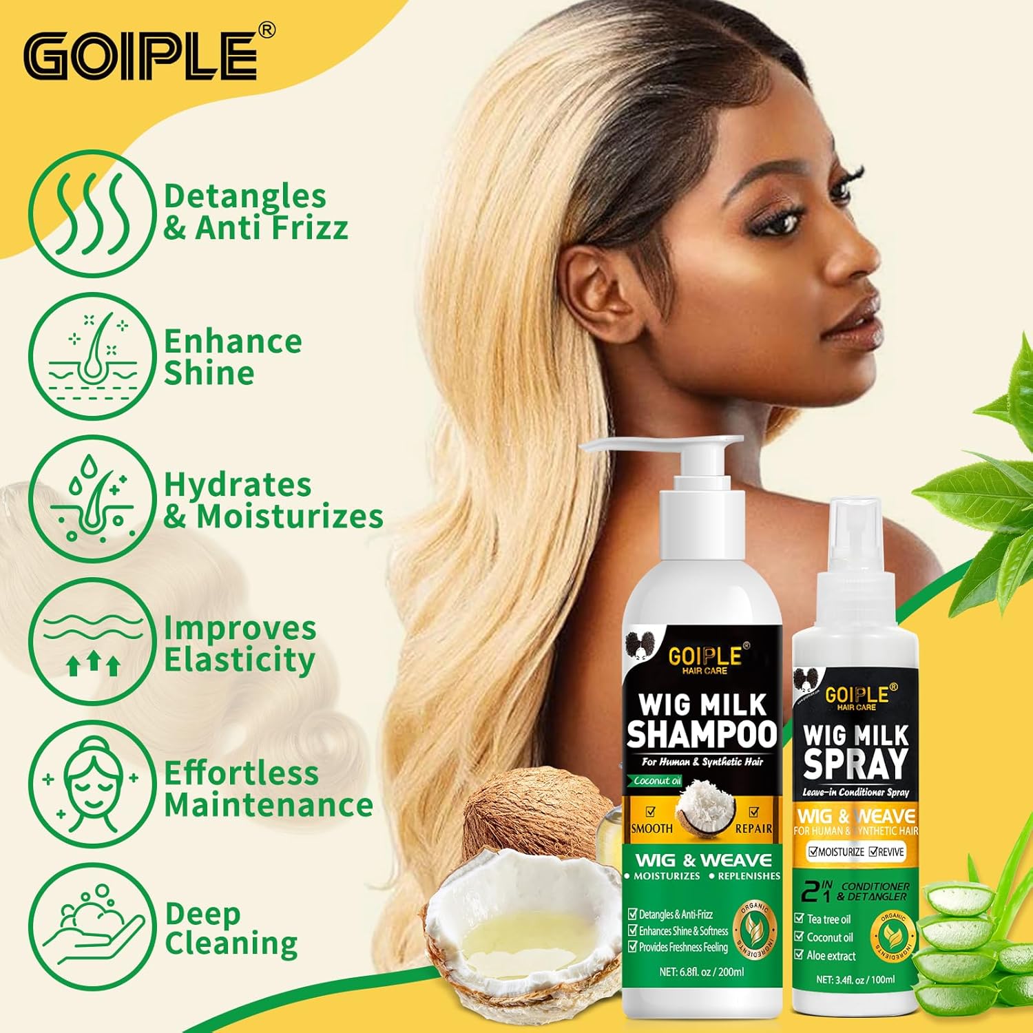GOIPLE 3-in-1 Haarverzorgingss - Synthetic Wigs recensie en prijs