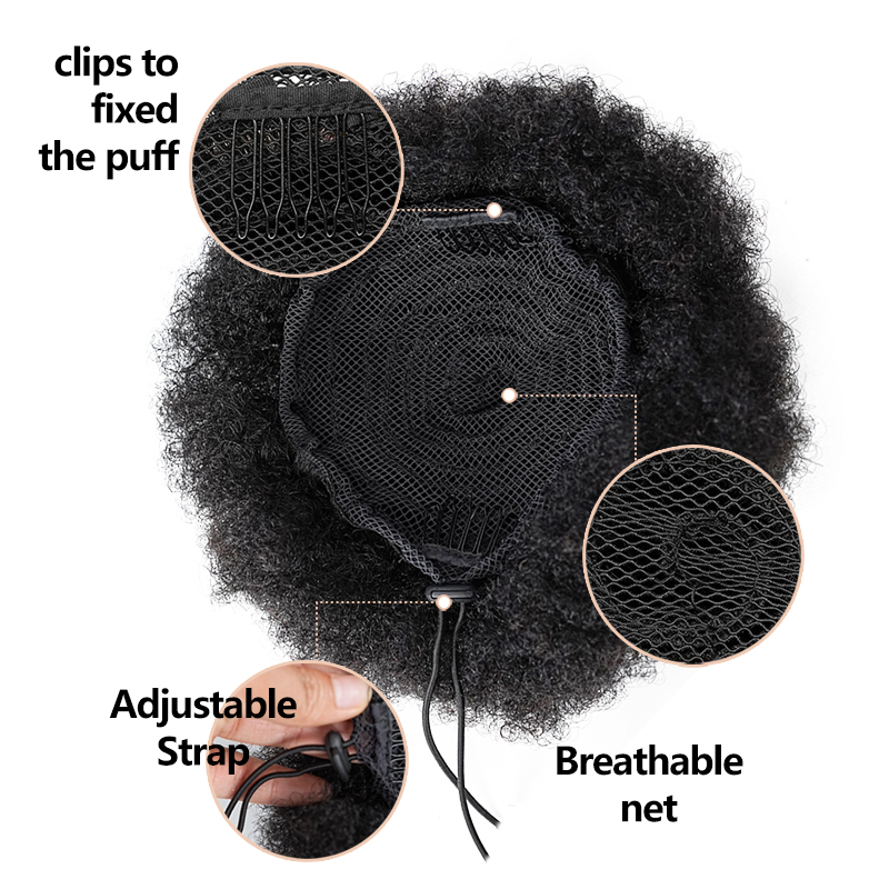 8 Inch Afro Bladerdeeg Trekkoo - Drawstring Afro Curly Puff Ponytail recensie en prijs