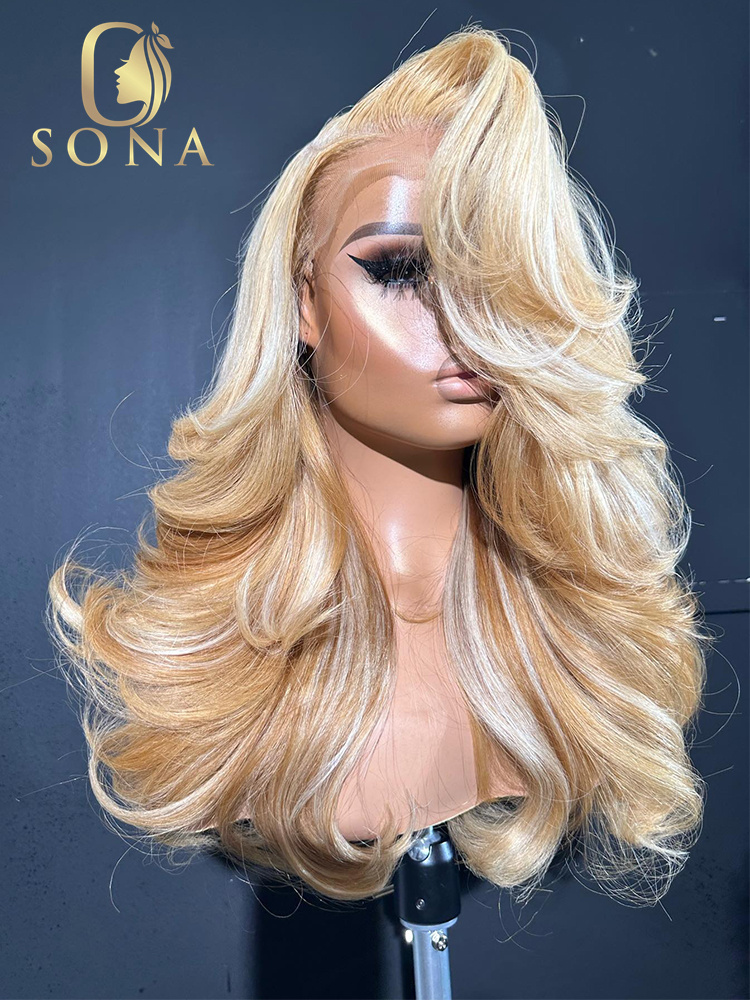 613 #   27 #   Highlights HD k - 613 Blonde Body Wave Lace Front Wig recensie en prijs