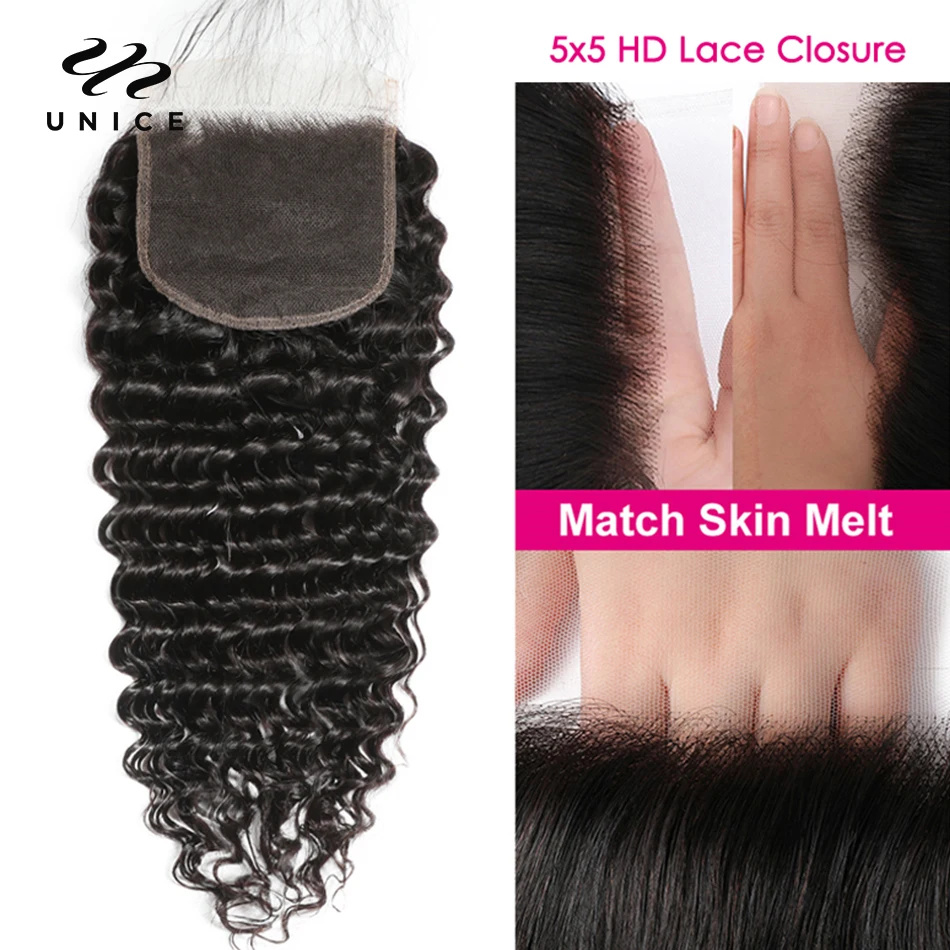 UNice Haar Diepe Golf 5x5 HD V - Deep Wave 3 Bundles With Closure recensie en prijs