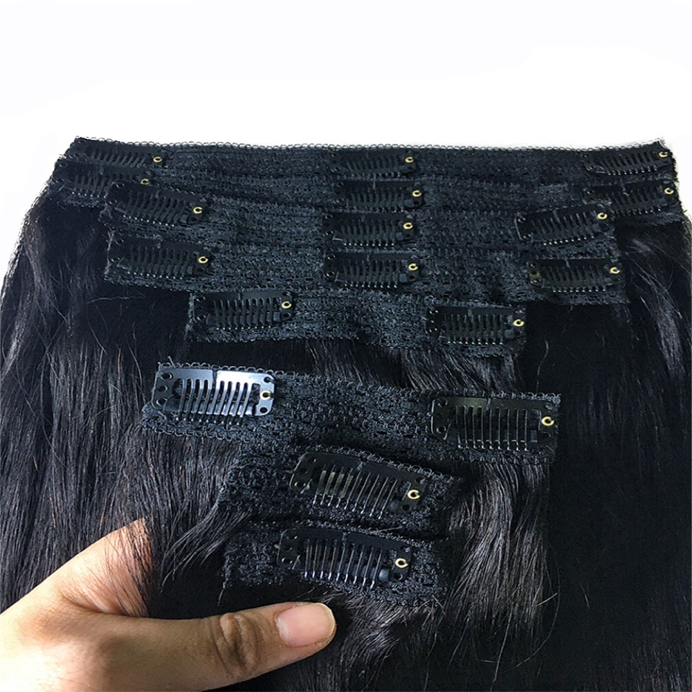 Natuurlijke rechte clip-in ext - Seamless Clip In Hair Extensions Human Hair recensie en prijs