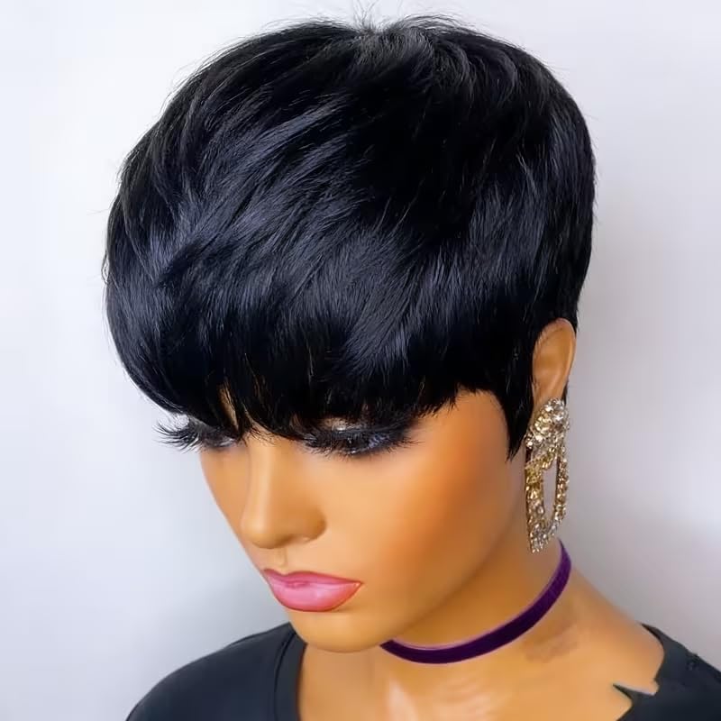 Korte Pixie Cut Haarwerken van - Short Pixie Cut Wig Human Hair Cheap recensie en prijs