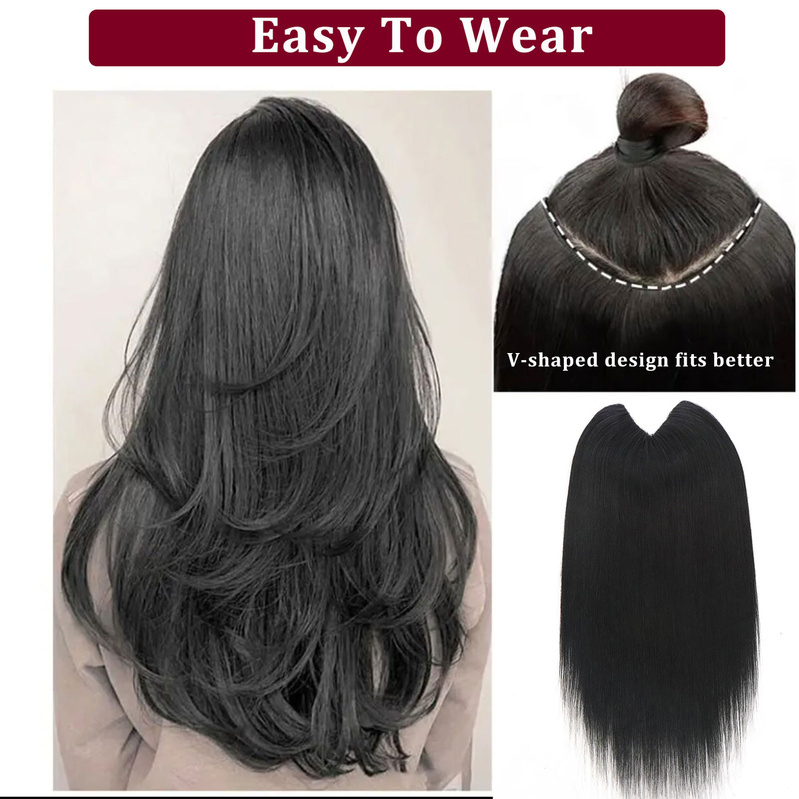V-vormige clip-in haarverlengi - Seamless Clip In Hair Extensions Human Hair recensie en prijs