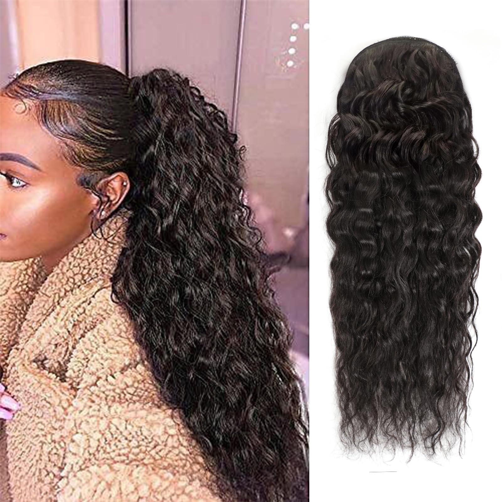 Watergolf paardenstaart haarve - Seamless Clip In Hair Extensions Human Hair recensie en prijs