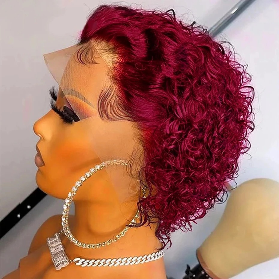 Pixie Cut pruik 99J kleur kant - Short Pixie Cut Wig Human Hair Cheap recensie en prijs