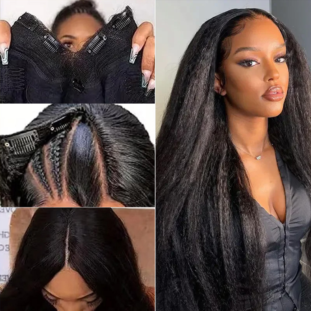 Kinky Yaki Straight Haarwerk m - Glueless Wear And Go Human Hair Wig recensie en prijs