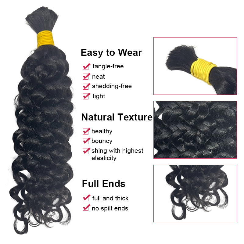 Water Wave Bulk Haar voor Vlec - Water Wave Bulk Human Hair For Braiding recensie en prijs