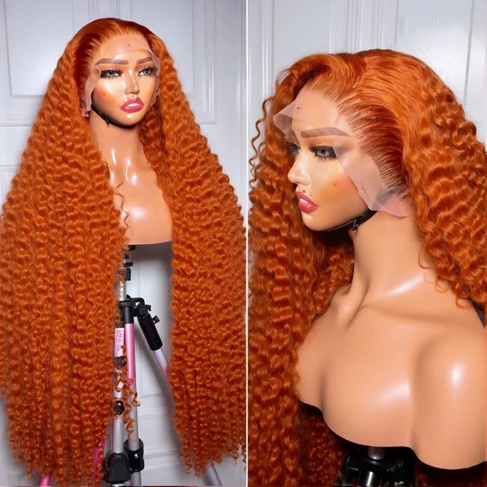 200% Dichtheid Gember Oranje D - Hd Lace Frontal Wig Human Hair Pre Plucked recensie en prijs