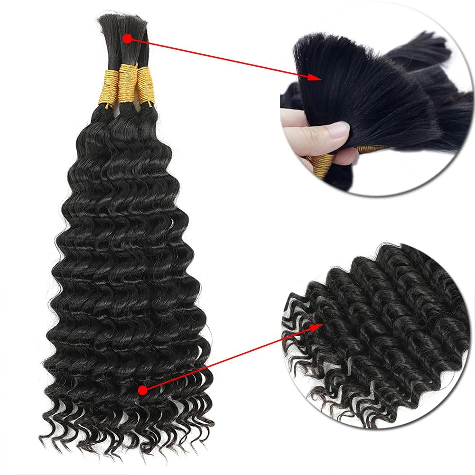 Deep Water Wave No Weft Virgin - Water Wave Bulk Human Hair For Braiding recensie en prijs