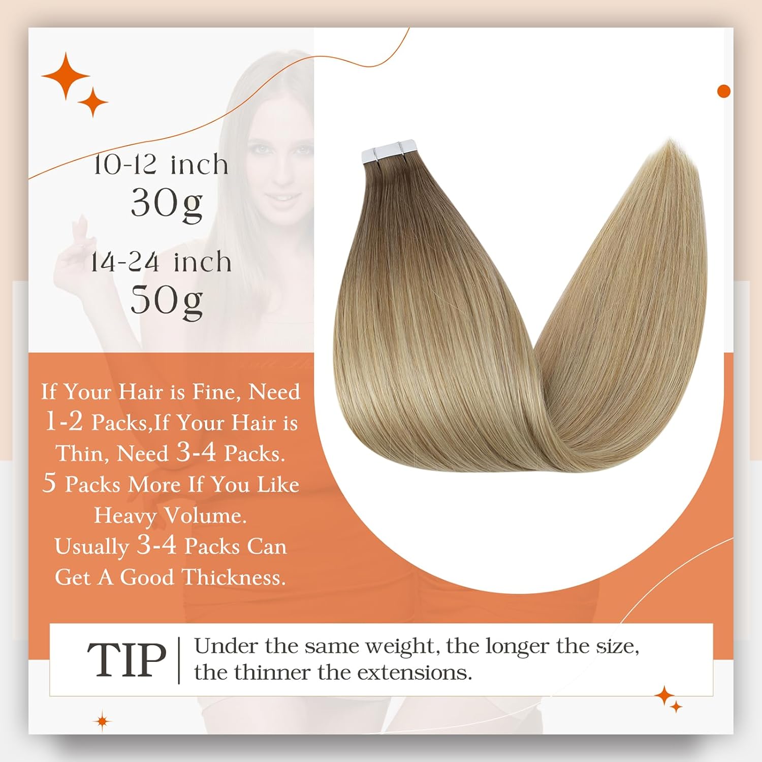 Volledige Glans Omber Tape in  - Invisible Tape In Extensions Real Hair recensie en prijs