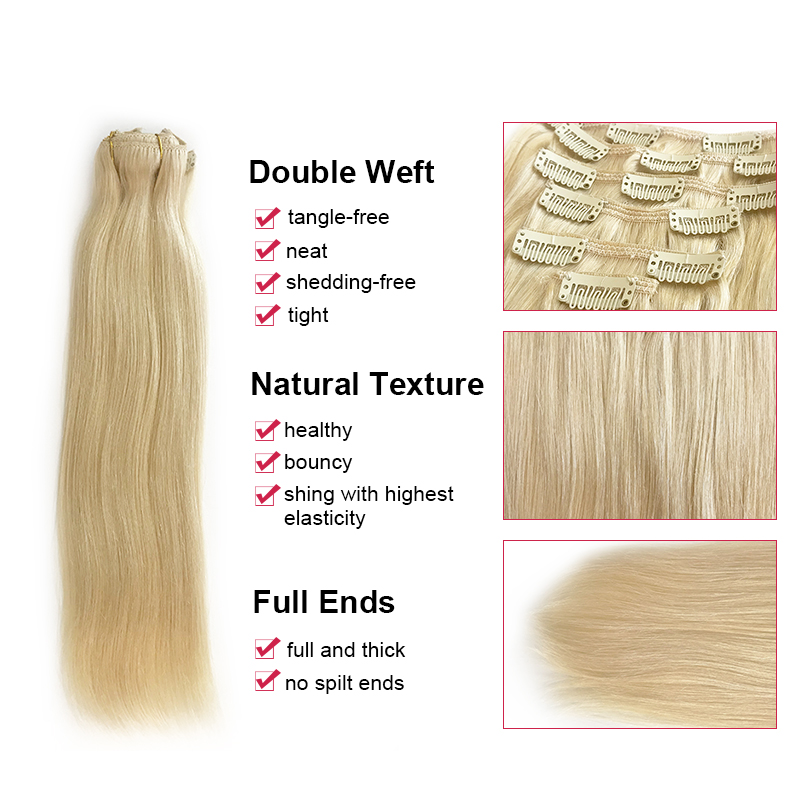 Ali Queen 7-delige clip-in hai - Seamless Clip In Hair Extensions Human Hair recensie en prijs
