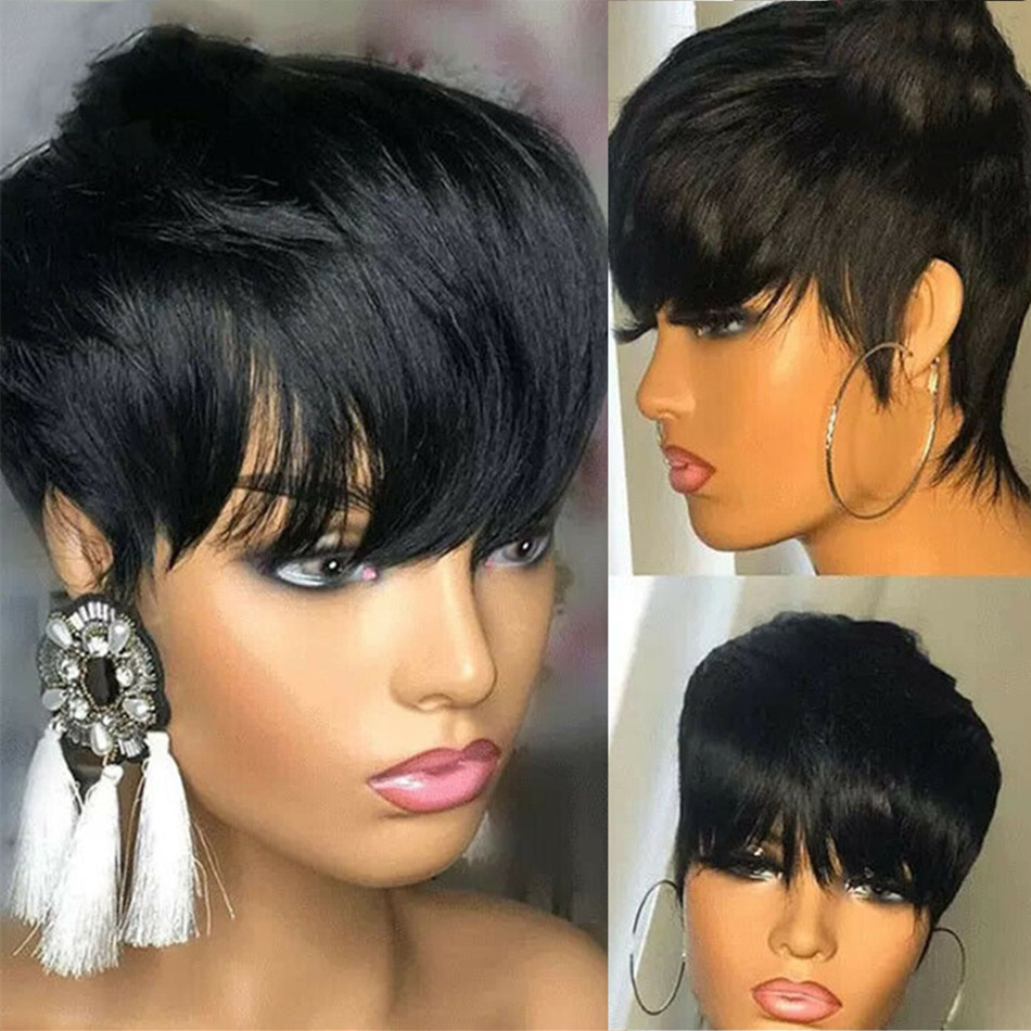 Kort Pixie Haarwerk van Echt H - Short Pixie Cut Wig Human Hair Cheap recensie en prijs