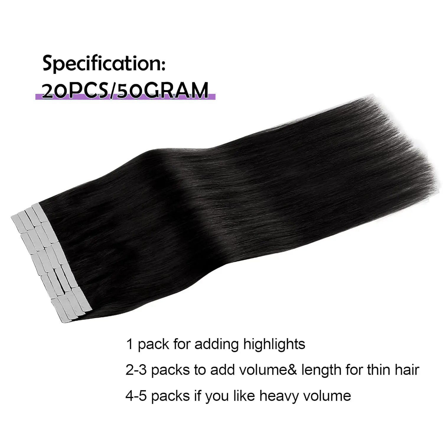 Rechte Tape In Hair Extensions - Invisible Tape In Extensions Real Hair recensie en prijs