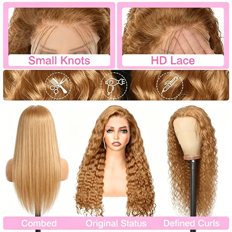 34 38 inch honingblonde pruik  - Human Hair Wigs recensie en prijs