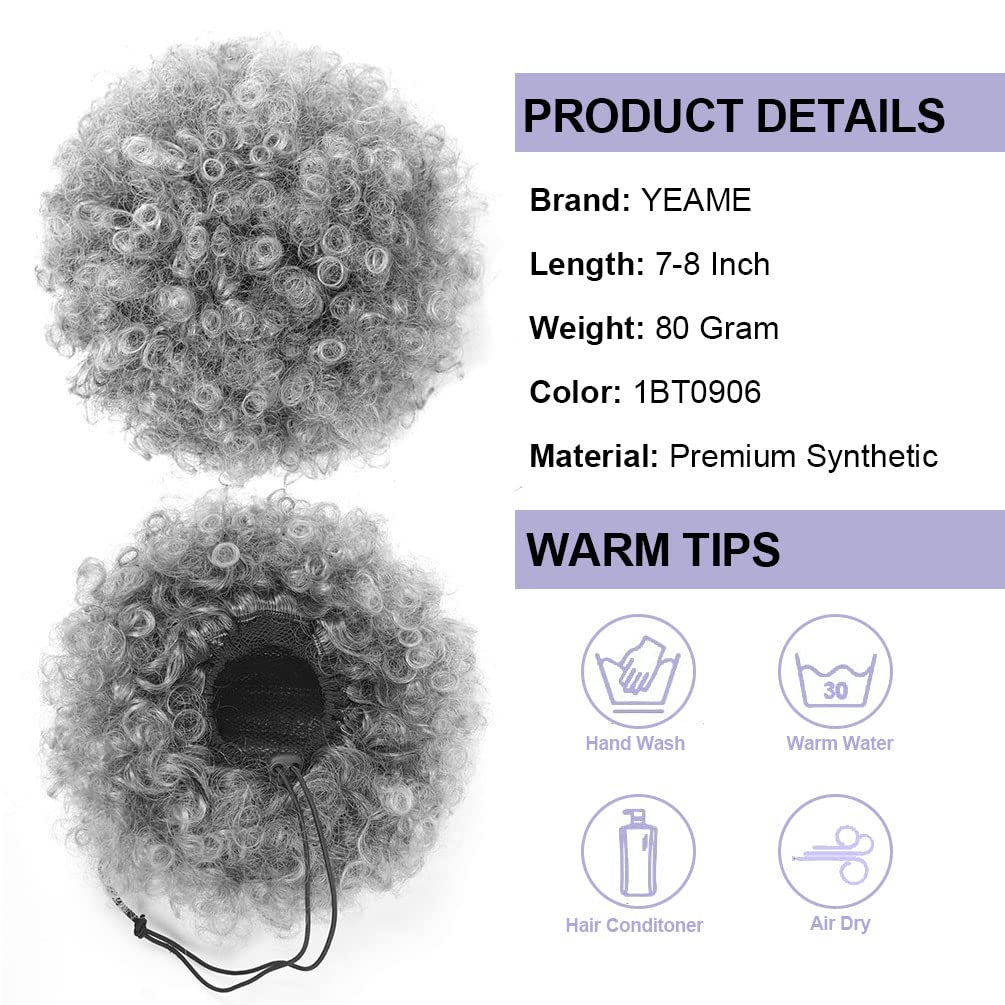 Afro Puff paardenstaart met tr - Drawstring Afro Curly Puff Ponytail recensie en prijs