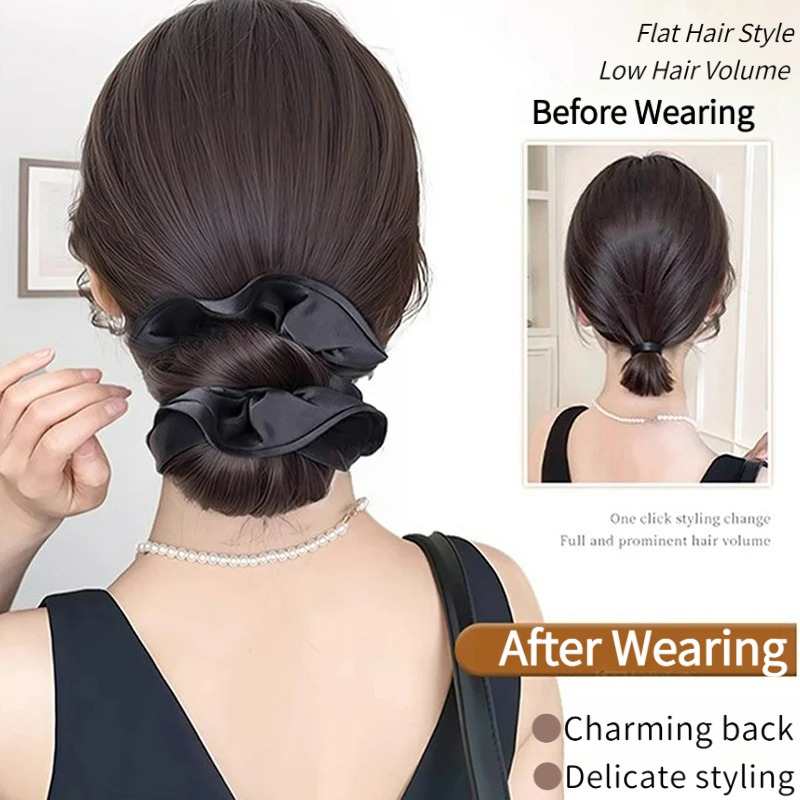 Nieuwe synthetische satijnen h - Claw Clip Messy Bun Hair Piece recensie en prijs
