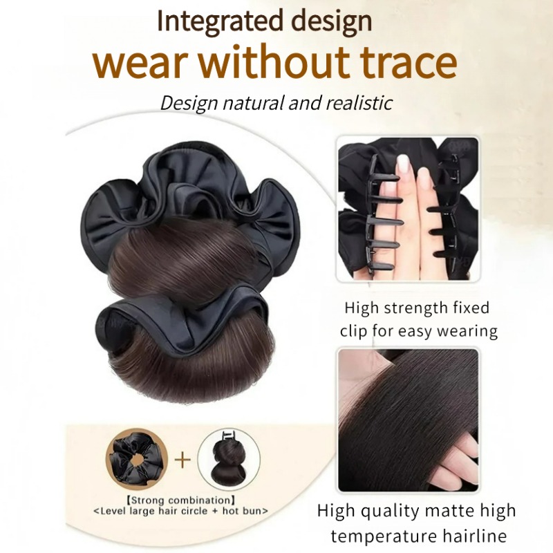 Nieuwe synthetische satijnen h - Claw Clip Messy Bun Hair Piece recensie en prijs