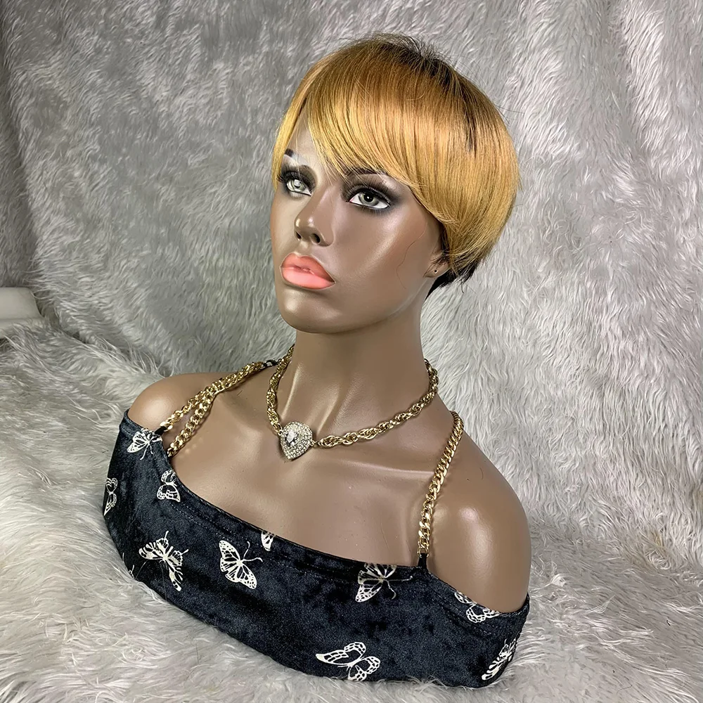 8 inch korte remy-haar pruik B - Short Pixie Cut Wig Human Hair Cheap recensie en prijs