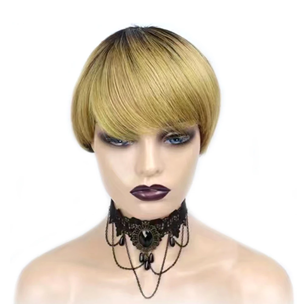 8 inch korte remy-haar pruik B - Short Pixie Cut Wig Human Hair Cheap recensie en prijs