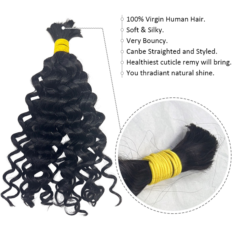 Watergolf bulk menselijk haar  - Water Wave Bulk Human Hair For Braiding recensie en prijs