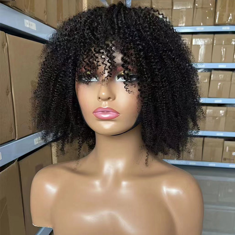 Korte, kinky krullende pruiken - Short Pixie Cut Wig Human Hair Cheap recensie en prijs