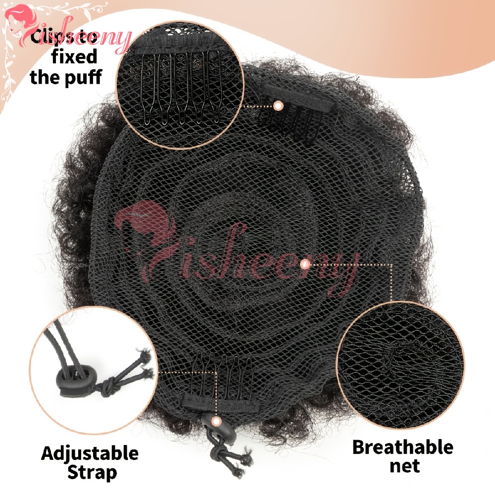 Isheeny Kinky Curly Afro Puff  - Drawstring Afro Curly Puff Ponytail recensie en prijs