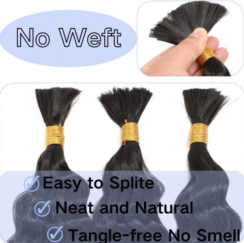 Haar zonder weft voor vlechten - Water Wave Bulk Human Hair For Braiding recensie en prijs