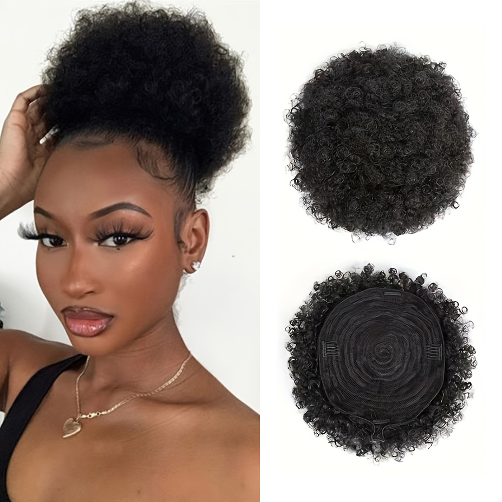 Afro Kinky Rookwolken 100% Men - Drawstring Afro Curly Puff Ponytail recensie en prijs