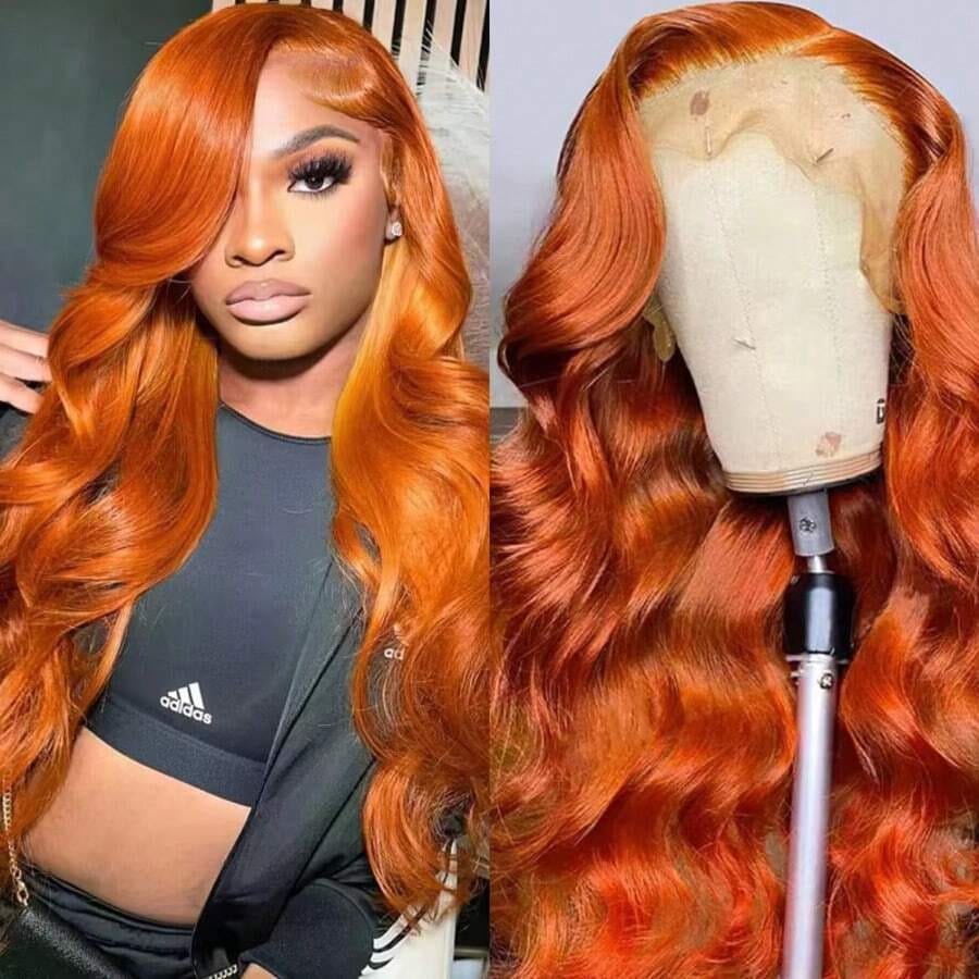 Ginger Orange 13X6 HD kantfron - Hd Lace Frontal Wig Human Hair Pre Plucked recensie en prijs